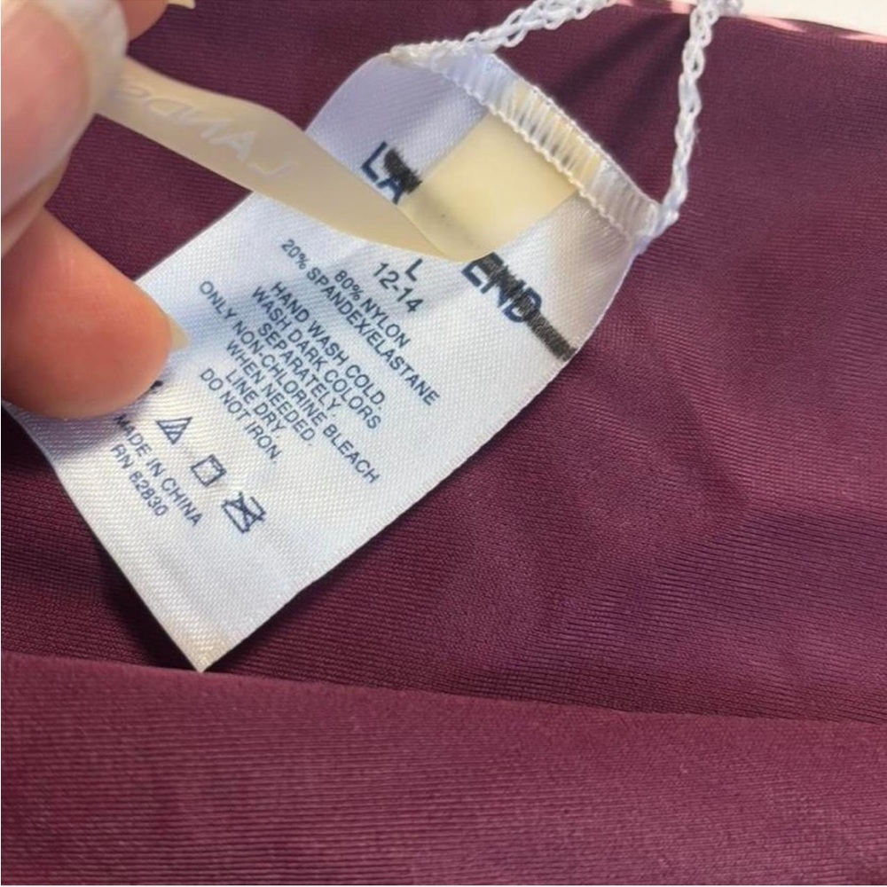 Lands' End Reversible Pattern Bikini Set Pink & B… - image 3